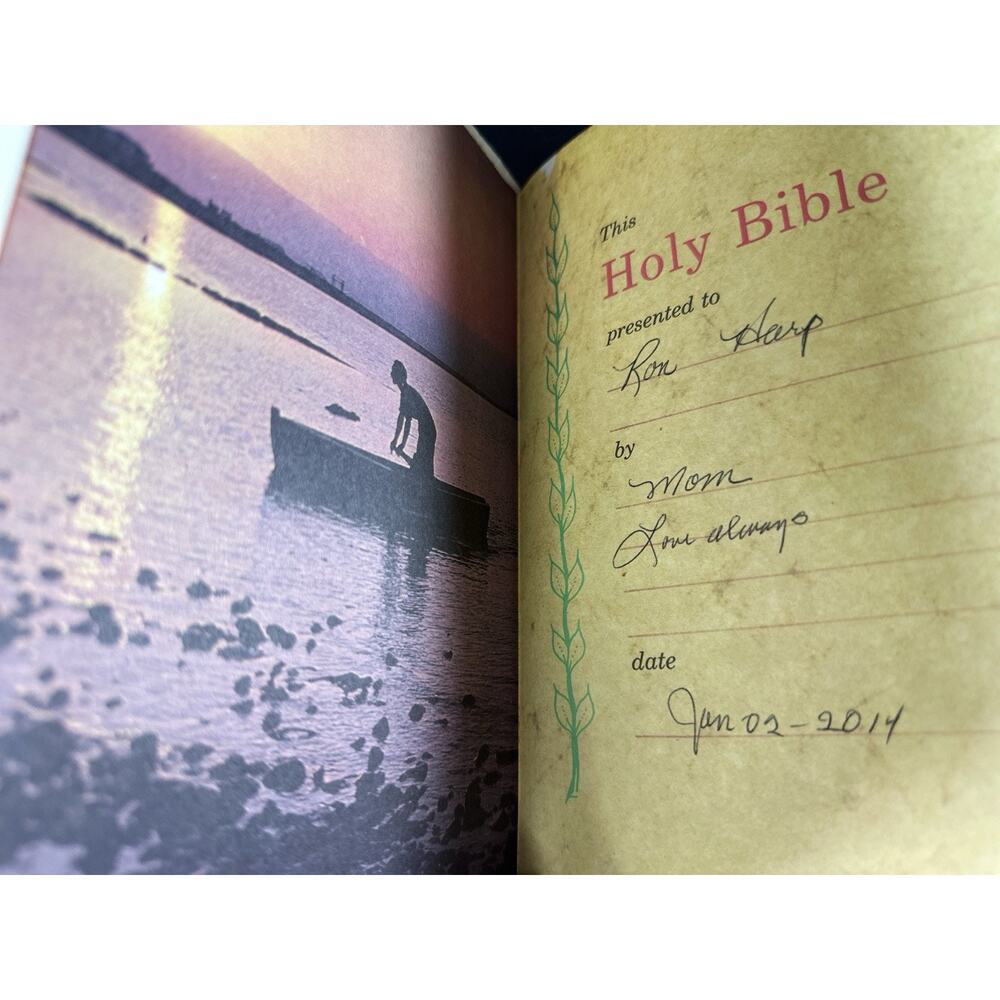 Holy Bible King James Version Red Letter White Leather Nelson 162W 1984 - Picture 6 of 9